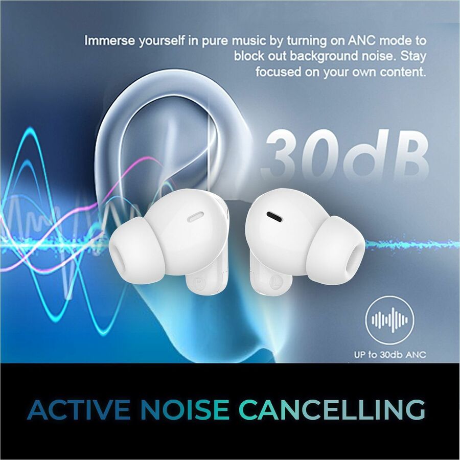Adesso Xtream T2 Bluetooth Wireless Earbuds with ANC and Built-in Microphone Adesso Xtream T2 Bluetooth Wireless Earbuds with ANC and Built-in Microphone